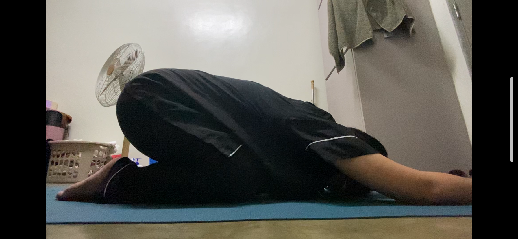 Angel doing Vinaysa Pose 1