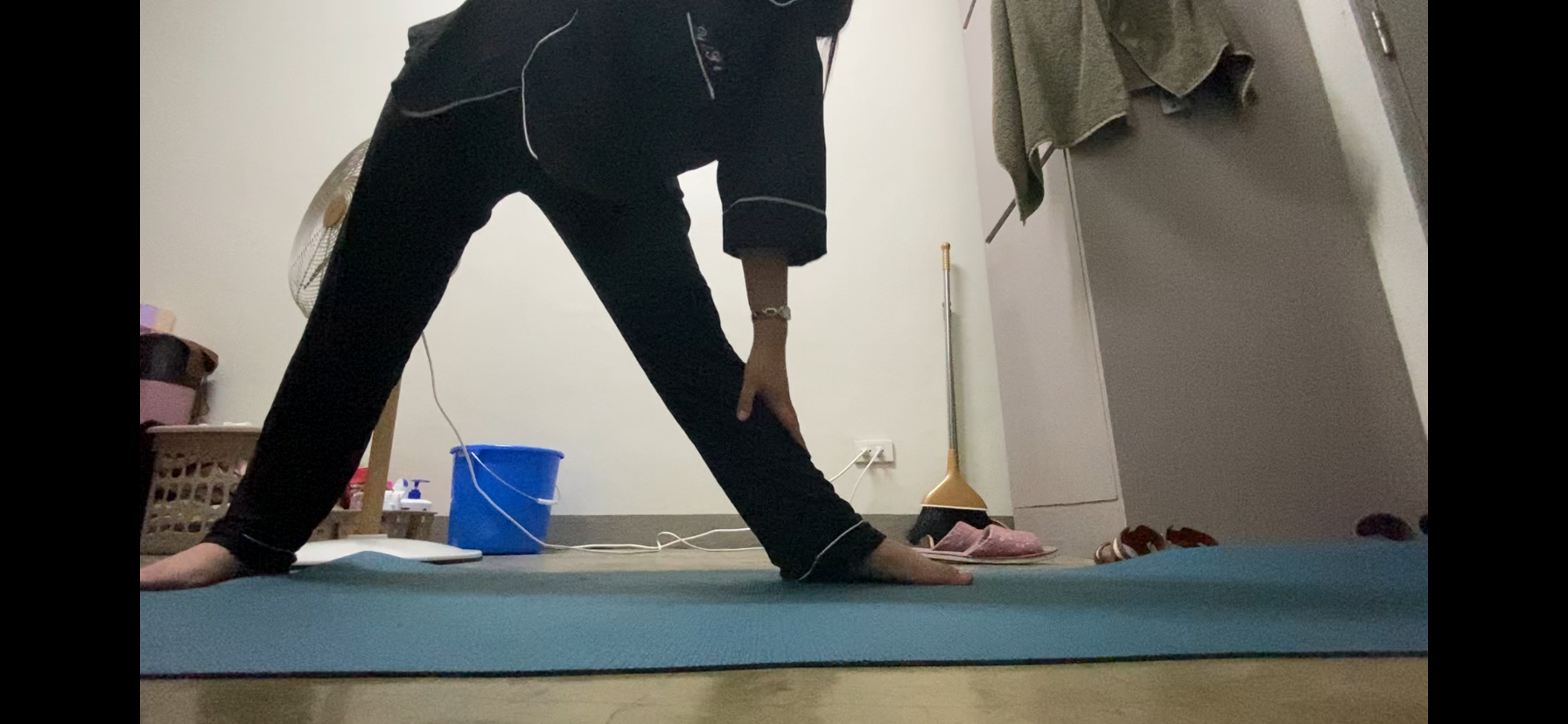 Angel doing Vinaysa Pose 1