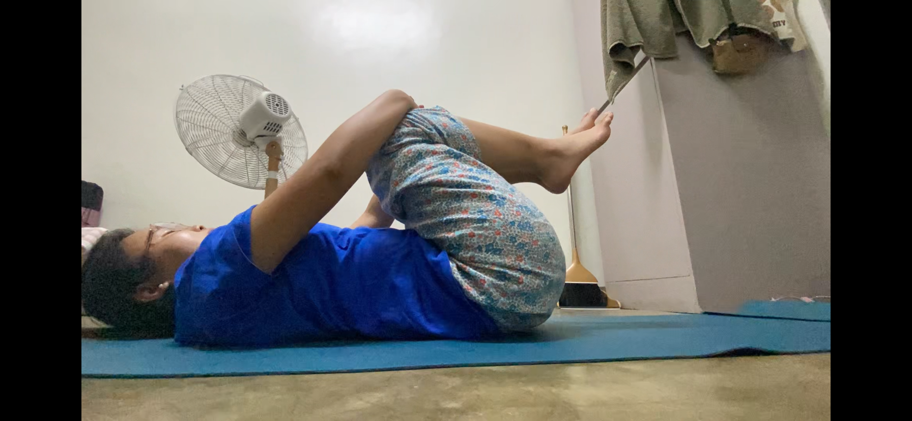 Angel doing Vinaysa Pose 1