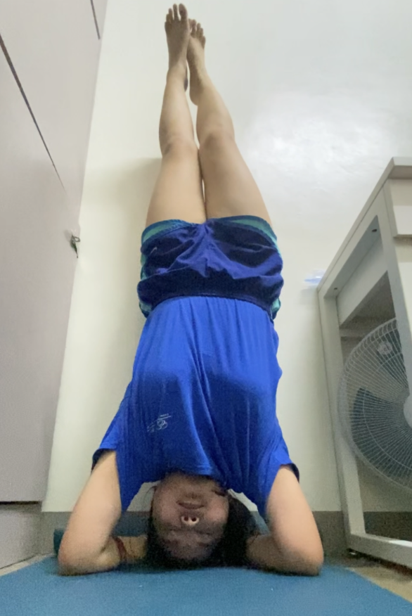 Angel doing Vinaysa Pose 1